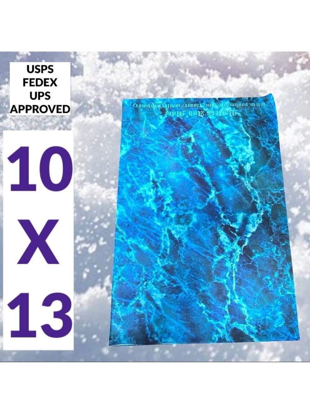 25 10X13 Poly Mailers Ice Water Marble Blue, Shipping Envelopes PRICE IS FIRM - Picture 7 of 8